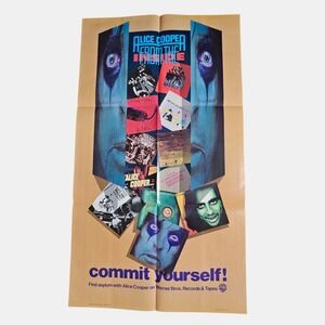Alice Cooper from the Inside Vintage‎ 1978 Promo Poster 20x35 Warner Bros. Rock